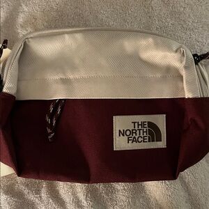 The North Face Men's Cream and Burgundy Fanny Pack